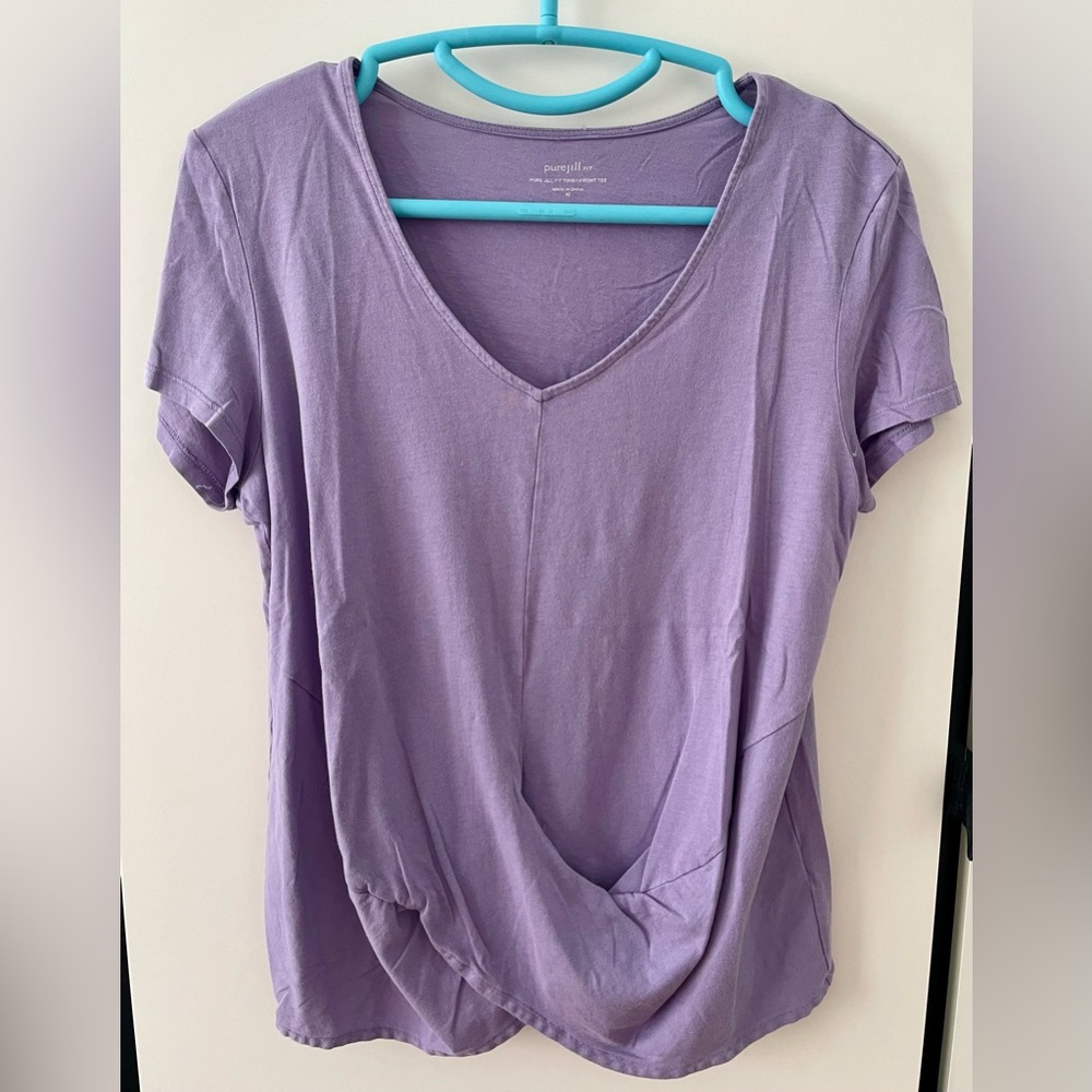 Purple V-Neck Women's Top